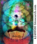 chakra, energia, campo