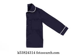 Dark blue shirt on white