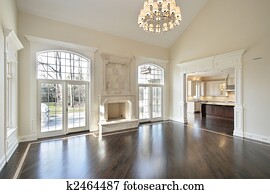 Family room in new construction home