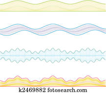 guilloche, umrandungen