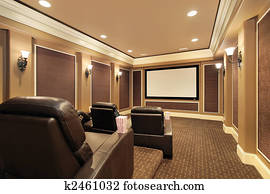 Home theater in upscale house Home theater in upscale house