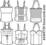 ladies bustier tops