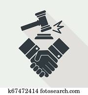 Legal agreement symbol icon Legal agreement symbol icon