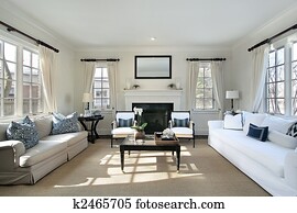 Living room in luxury home Living room in luxury home