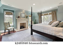 Master bedroom in luxury home Master bedroom in luxury home