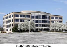 Office building in spring
