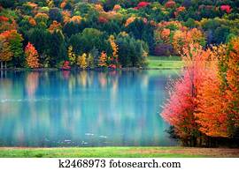 panorâmico, paisagem outono