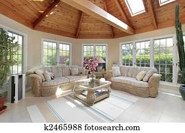 Sunroom in luxury home Sunroom in luxury home