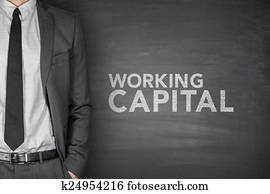 trabajando, capital, en, pizarra