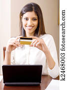 woman doing banking online