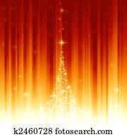 마술, 크리스마스 나무, 와..., defocused, 빛, 점, 통하고 있는, 수직선, 빨강, 황금, 스트라이프