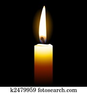 Candle on black background Candle on black background