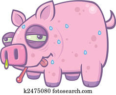 Cartoon Swine Flu Pig
