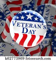 dia veterano, botão, fundo