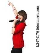 Female karaoke singer Female karaoke singer