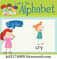 flashcard, buchstabe c, gleichfalls, für, schrei flashcard, buchstabe c, gleichfalls, für, schrei