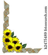 Floral Corner Design sunflowers ribbons Floral Corner Design sunflowers ribbons