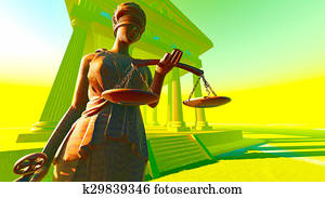 Lady of Justice in court Lady of Justice in court