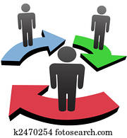 leute, kommunizieren, in, team, workflow, vernetzung, pfeile leute, kommunizieren, in, team, workflow, vernetzung, pfeile