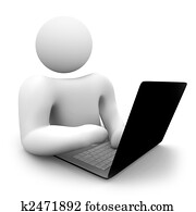 Person Working on Laptop Computer