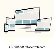 Responsive web design vector templa Responsive web design vector templa