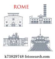 Rome architecture landmarks, famous buildings Rome architecture landmarks, famous buildings