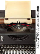 Typewriter with Old Paper