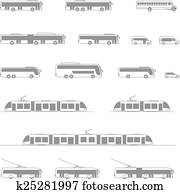 Vector public transport icons