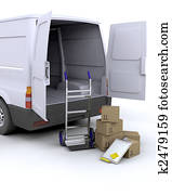 משלוח, קופסות, ו, טנדר