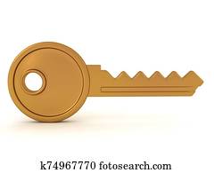 3D Rendering of an apartment key 3D Rendering of an apartment key