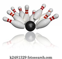 Bowling Strike - Isolated Bowling Strike - Isolated