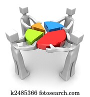 Business teamwork and performance achievement concept