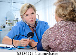 measuring blood pressure