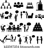 meeting and talking symbol meeting and talking symbol
