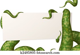 Tentacles, holding an empty card Tentacles, holding an empty card