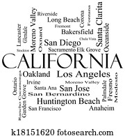 California State Word Cloud Concept in black and white California State Word Cloud Concept in black and white
