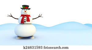 caricatura, boneco neve