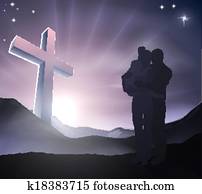 Christian Easter Family Concept