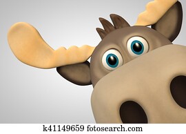 Cute moose cartoon animal zoo forest Cute moose cartoon animal zoo forest