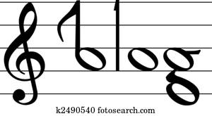 musik notiz, symbol, blog, wort, design musik notiz, symbol, blog, wort, design