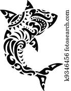 Shark tribal tattoo Shark tribal tattoo