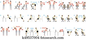 Sport exercises for office. Sport exercises for office.