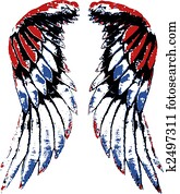 usa eagle wing portrait usa eagle wing portrait