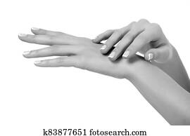 Well-groomed female hands Well-groomed female hands