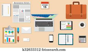 geschäftsmann, buero, mit, laptop