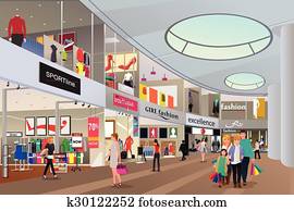 People shopping in a mall People shopping in a mall