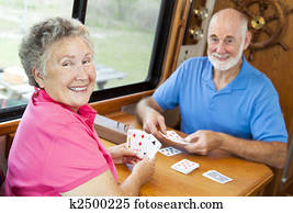 rv, seniors, -, naipes