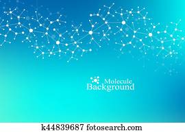 Scientific chemistry pattern. Structure molecule DNA research as concept. Science and technology background communication. Medical scientific backdrop for your design. Vector Illustration. Scientific chemistry pattern. Structure molecule DNA research as concept. Science and technology background communication. Medical scientific backdrop for your design. Vector Illustration.