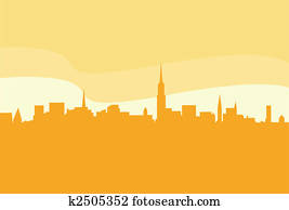 vektor, stadt, silhouette vektor, stadt, silhouette