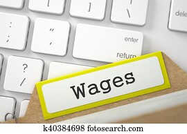 כרטיס, מפתח, עם, wages., 3d.